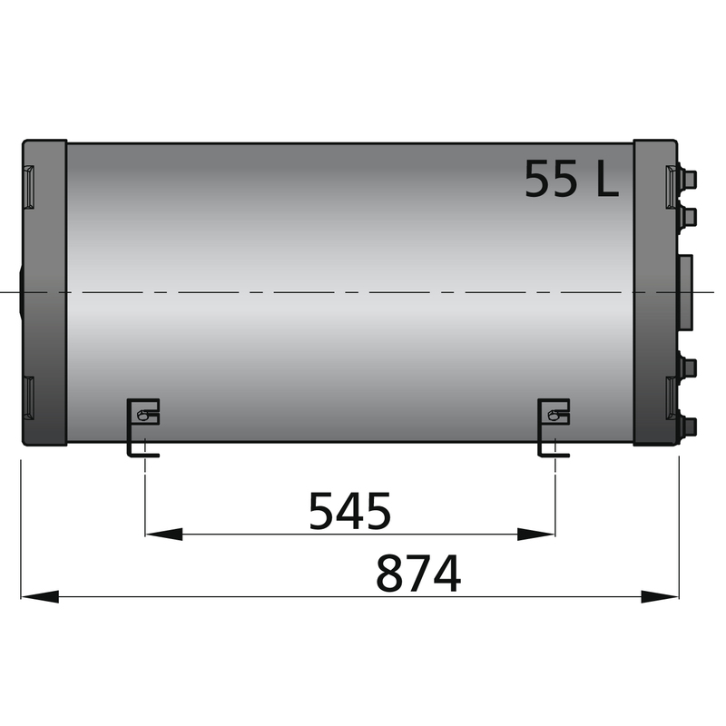 Vetus Warmwasserboiler 55 Ltr. doppelwandig