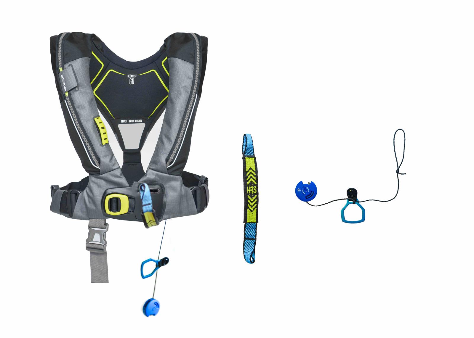 Spinlock, automatische Rettungsweste, Deckvest 6D, 170N, schwarz, HRS System