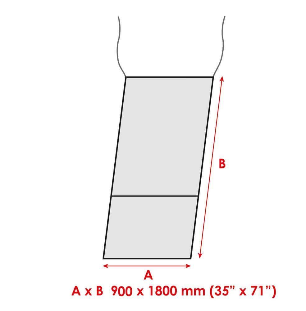 Waterline Moskitonetz verdunkelnd 900x1800mm für Niedergang mit Innenmass bis 850x1750mm