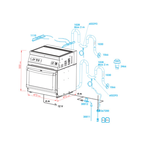 Wallas 87D Diesel-Backofen mit Kocher