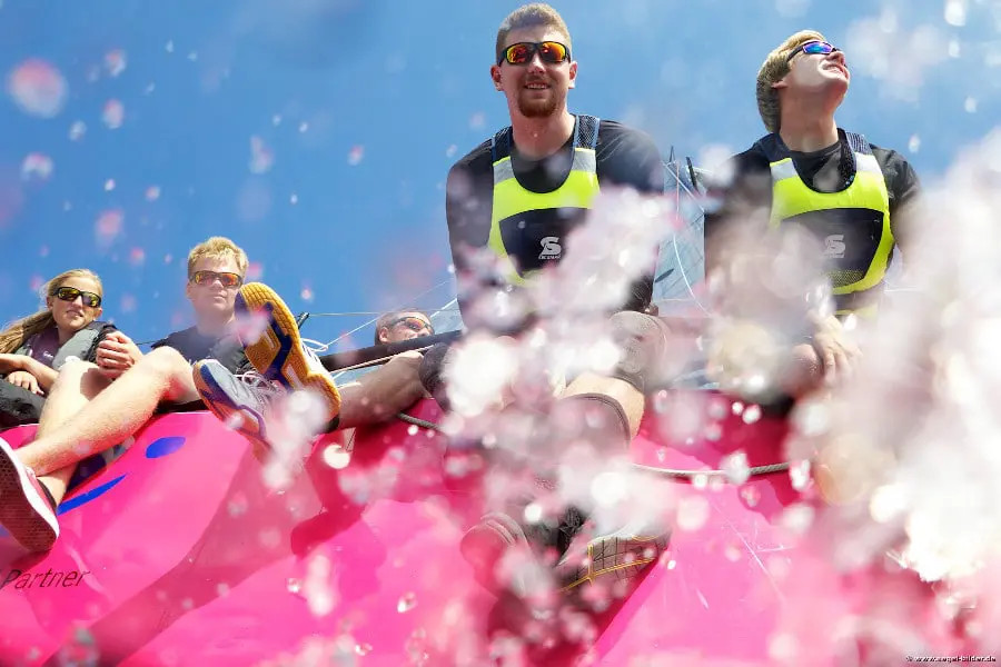 Secumar, Feststoffweste 50 N-Klasse, Jump-Pro, neongelb - dunkelblau