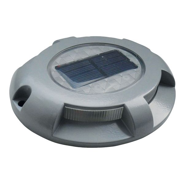 Dock Edge LED Stegbeleuchtung mit Solarpanel weiss, H=2cm D=12,7cm