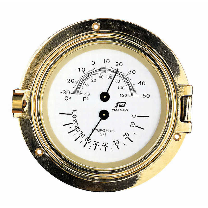 Plastimo Thermometer-Hygrometer, Messing 4,5'