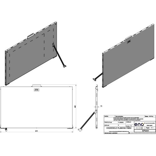Eno Plancha Flat SS lid for Plancha TRIBU
