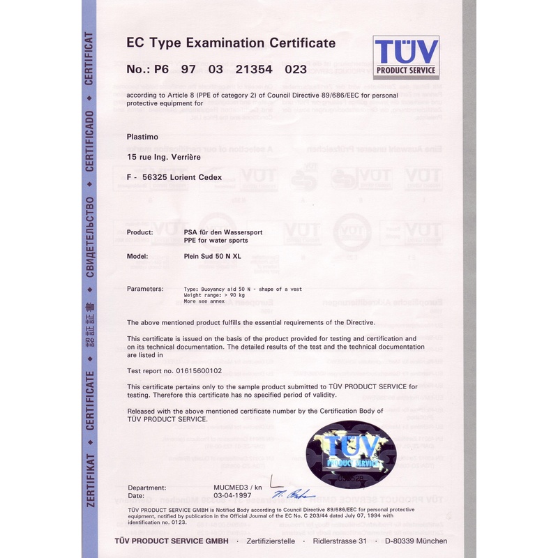 PLASTIMO Anglerweste Plein Sud, S, 30-50 Kg