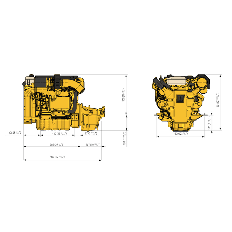 Vetus VF4.145E Motor Bobtail ohne Getriebe