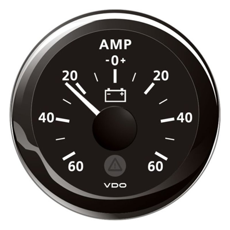 VDO ViewLine Amperemeter Kit 60A Schwarz 52 mm