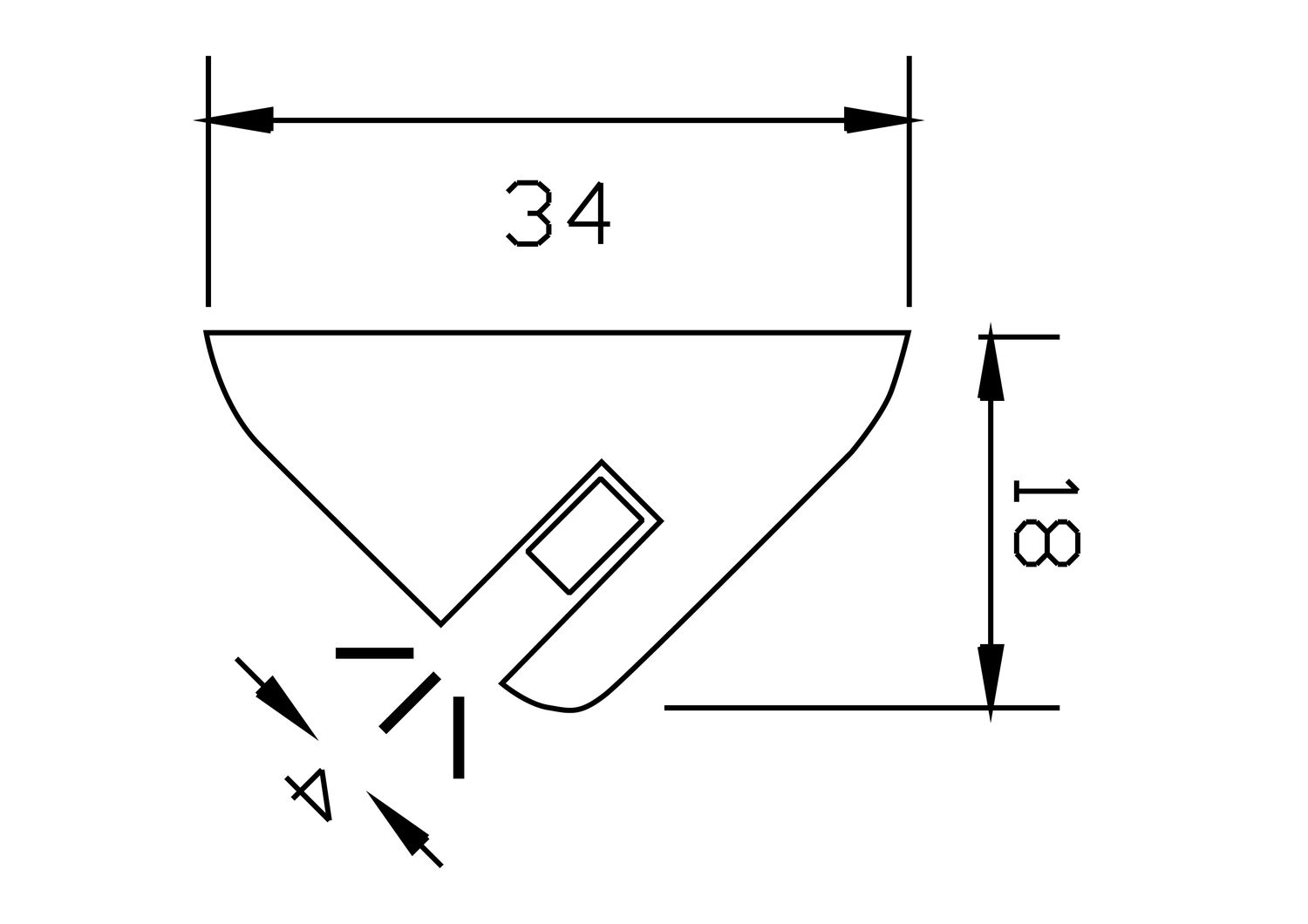 Båtsystem Mahagoni Profil für LED Mini Sleeve 9530s L=1m