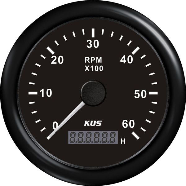 KUS Drehzahlmesser für Dieselmotoren 0-6000 U/min mit Betriebsstundenzähler 12/2... Palby Marine A/S, Korsvej 3, 6000, Kolding, DK, palby@palby.dk