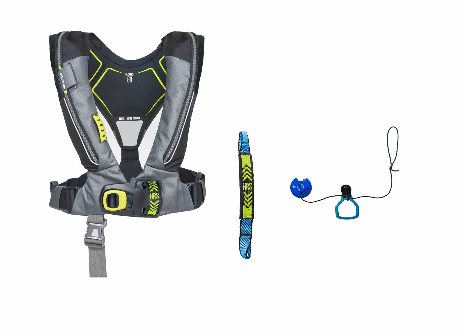 Spinlock, automatische Rettungsweste, Deckvest 6D, 170N, schwarz, HRS System