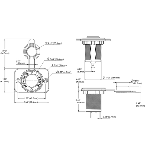 Blue Sea 12/24V Dual USB 2.1A Ladegerät