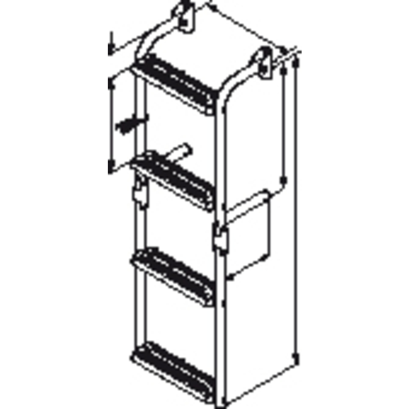 PLASTIMO LEITER ENGE STUFEN 2+2 90 GRAD