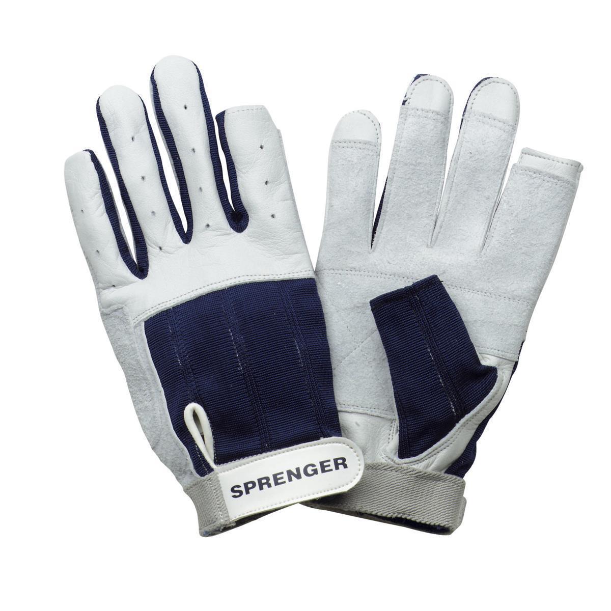 SPRENGER, Segel-Handschuhe XS - Kalbsleder, Daumen und Zeigefinger ohne Kuppen