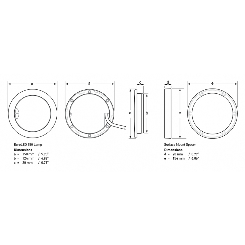 Hella EuroLED 150 LED Deckenlicht weiß/blau, SS