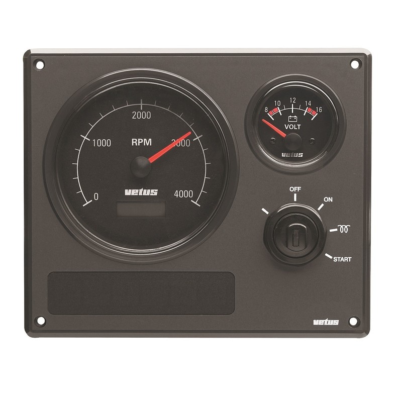 Vetus Instrumentenpanel MP22, schwarz, 24 Volt