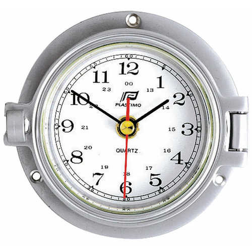 PLASTIMO 3 ZOLL UHR CHROM MATT