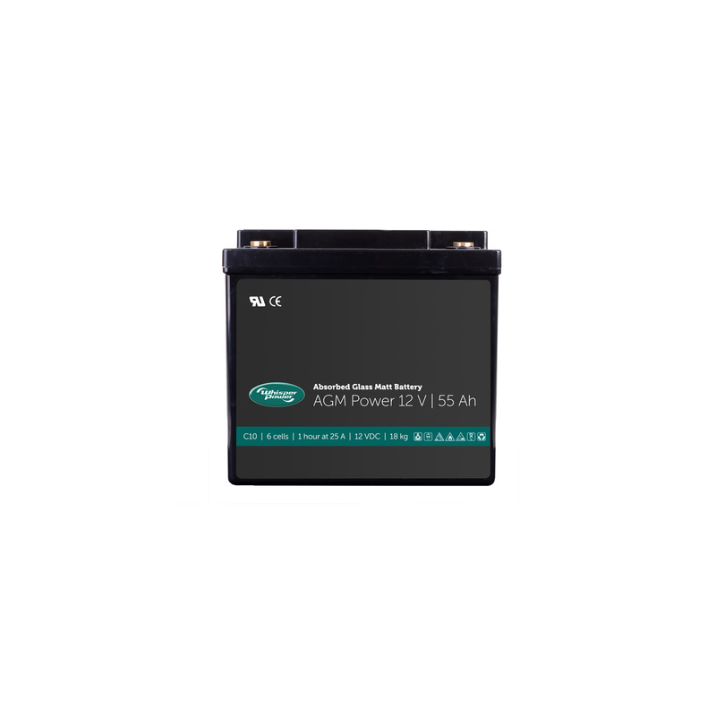WhisperPower - AGM-Power-Batterie 12V 55Ah