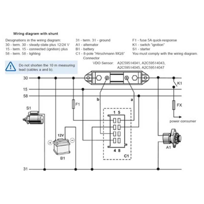 Veratron VDO AMMETER SHUNTS 150A/60MV SINGLE