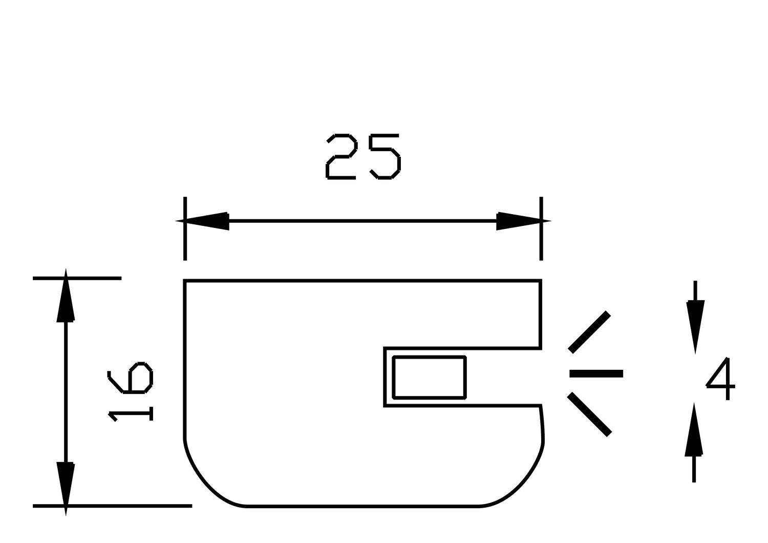 Båtsystem Mahagoni Profil für LED Mini Sleeve 9530s L=1m