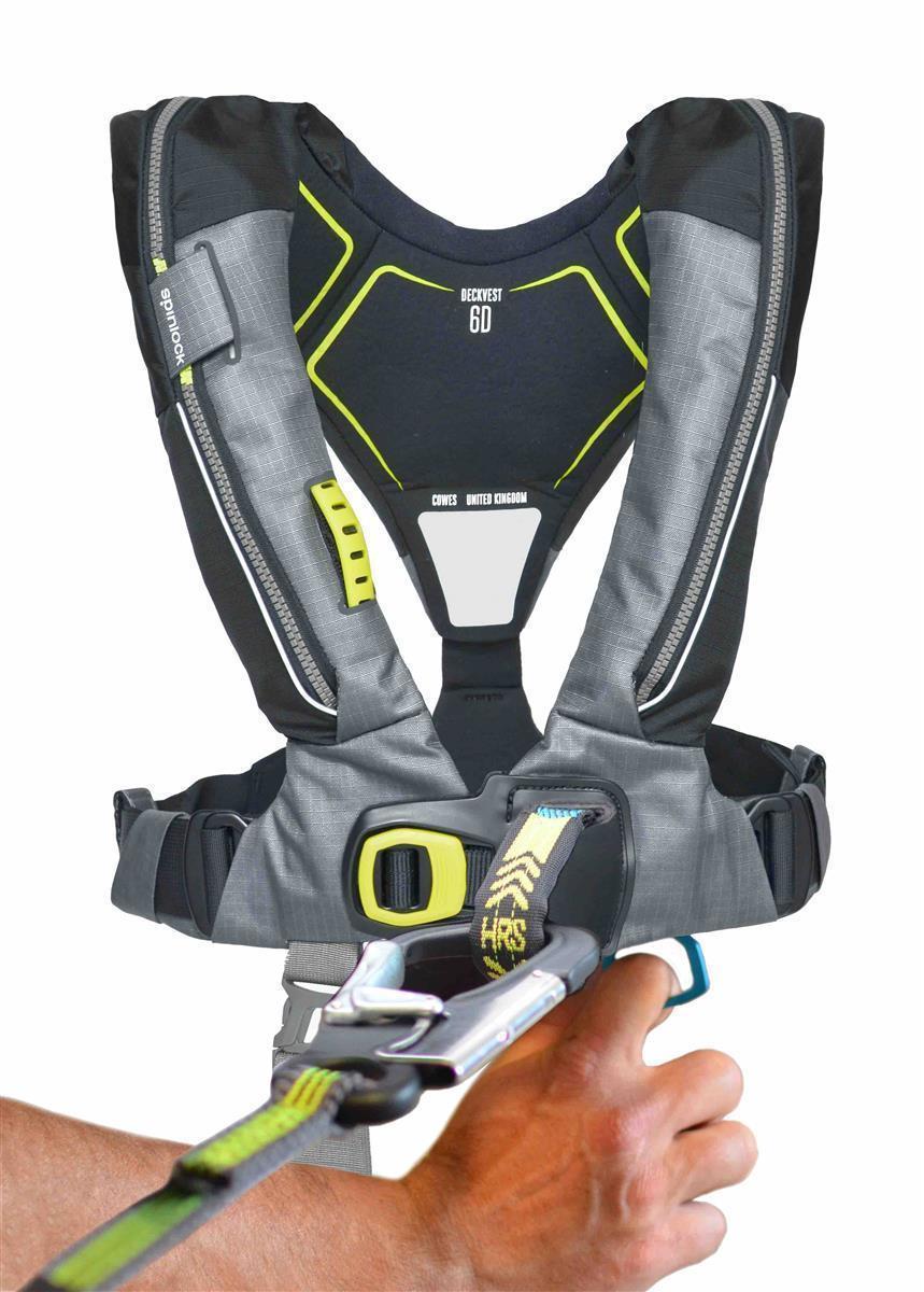 Spinlock, automatische Rettungsweste, Deckvest 6D, 170N, schwarz, HRS System