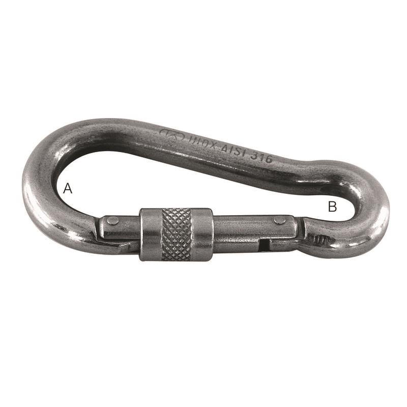 PLASTIMO HOOK RING CARBINE ST/STEEL 100MM Ø11.5