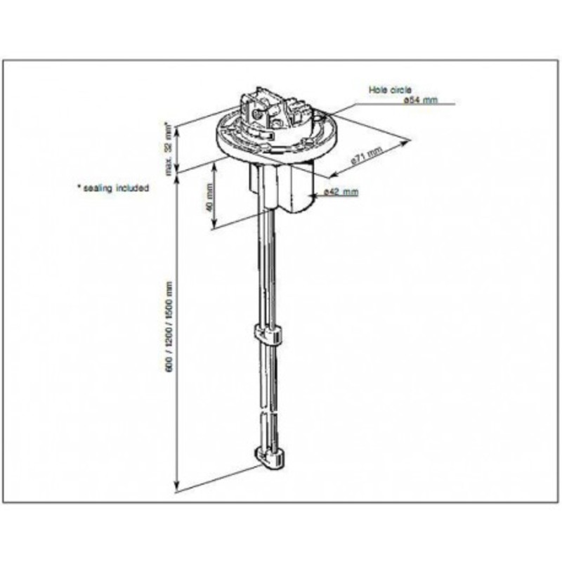 Veratron VDO Frischwasserfüllstand-Geber600-1200mm