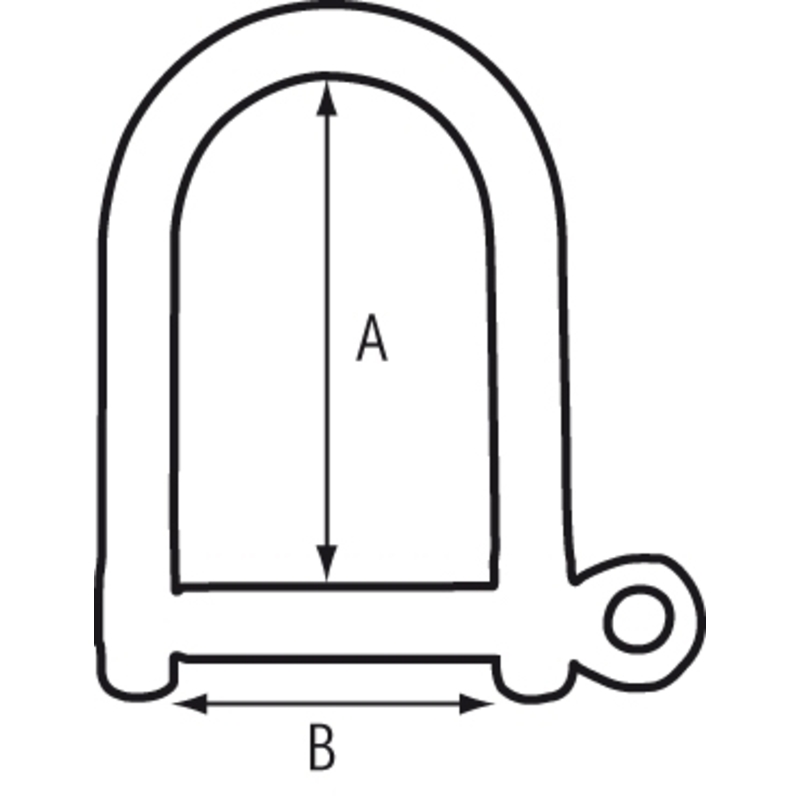 PLASTIMO STRAIGHT SHACKLE SELF-LOCKING D.6MM