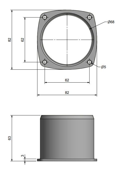 Roca Anschluss Kunststoff weiss für Lüftungsschlauch D=75mm