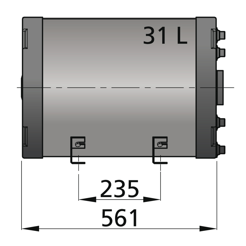 Vetus Warmwasserboiler 31 Ltr. doppelwandig