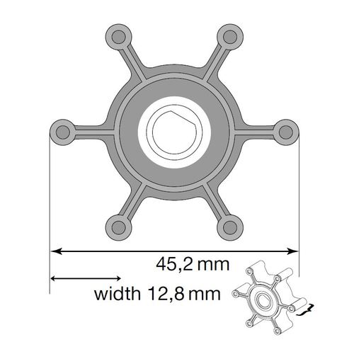 Johnson Impeller für TA3P Pumpe, Nitril