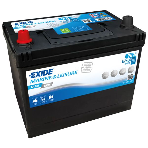 Exide Batterie  EZ650 75Ah dual