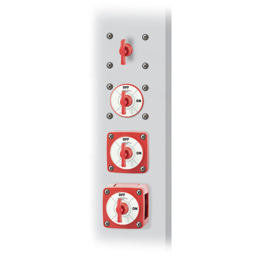 Blue Sea Mini-Batterieschalter EIN-AUS Rot