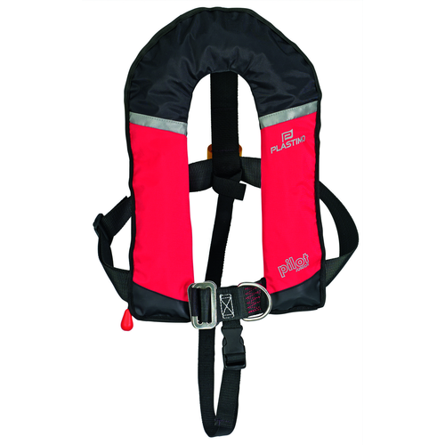 Plastimo, automatische Rettungsweste für Kinder, Pilot Junior, 150N -ISO- Lifebelt rot, 18 - 40 kg
