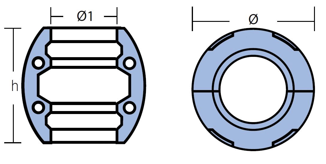 Tecnoseal Zink-Wellenanode