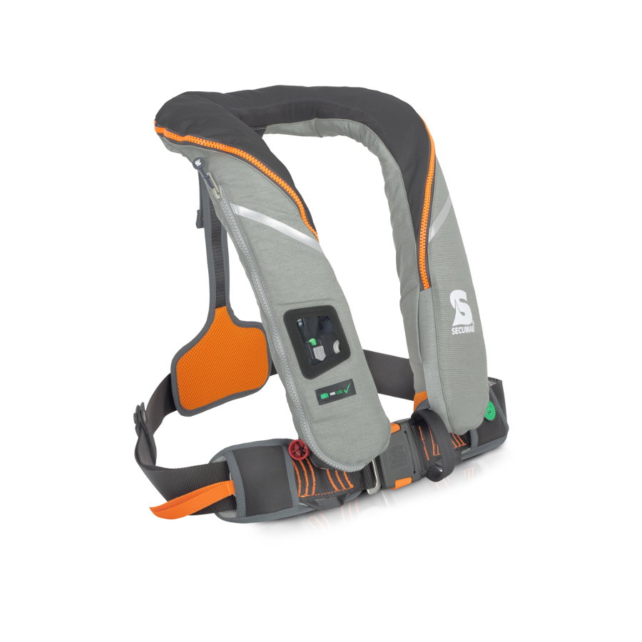 Secumar, automatische Rettungsweste, Survival 220 Harness hellgrau / grau