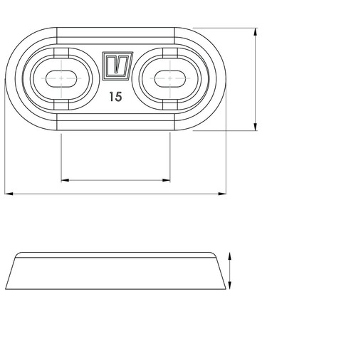 Vetus Aluminium-Rumpf-Anode Typ 15