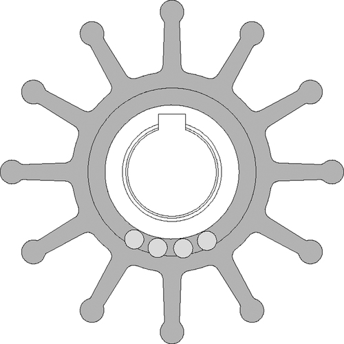 Johnson Impeller Ersatzteilkit MC97/EPDM, 62,3mm