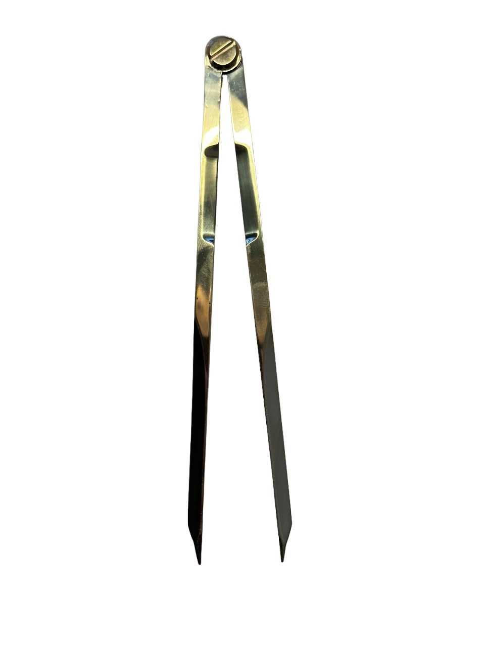 Dreimaster-Bootszubehör, Navigationszirkel, gerade 18 cm  Messing poliert