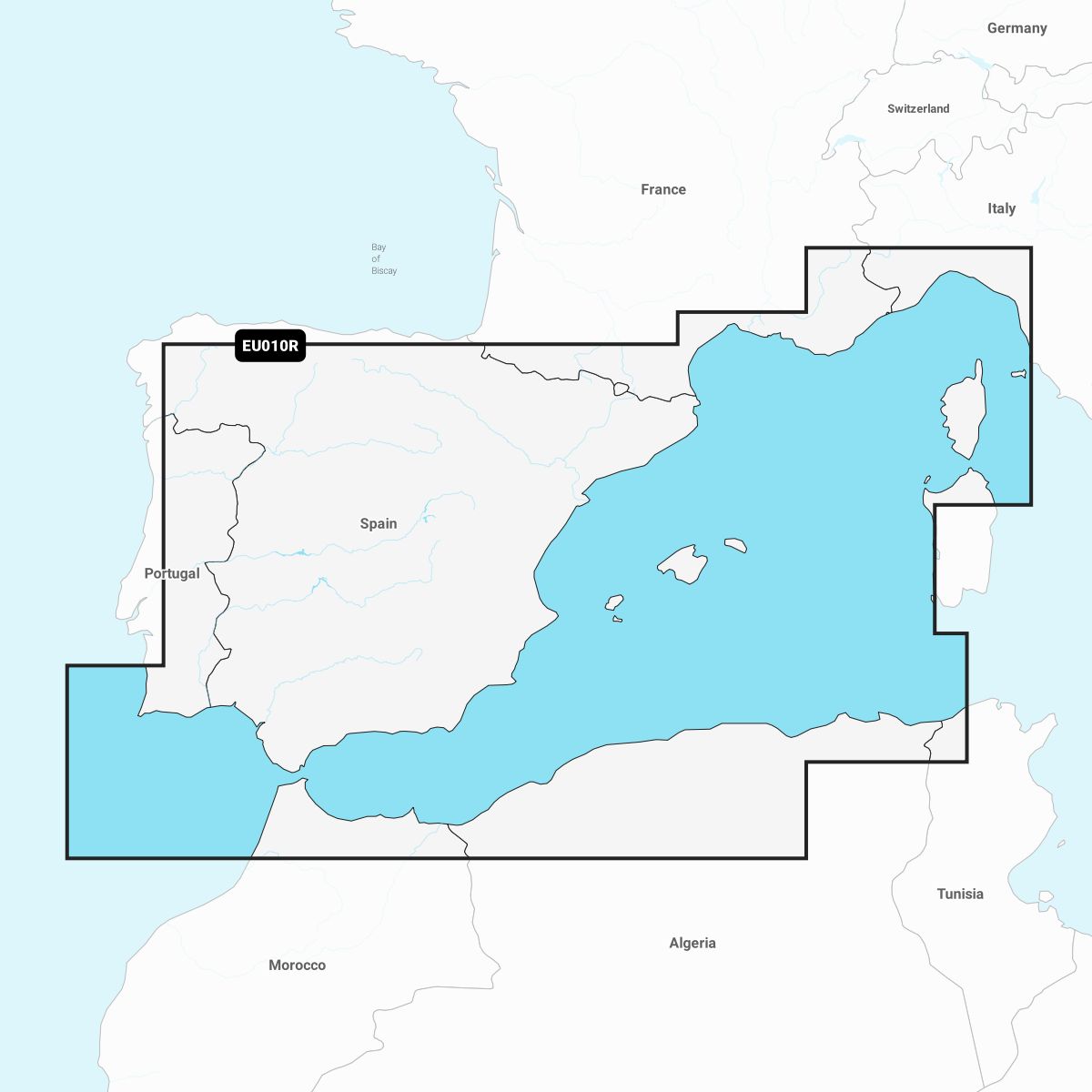 Navionics+ EU010R Spanien Mittelmeerküste, Frankreich Südküste, Korsika