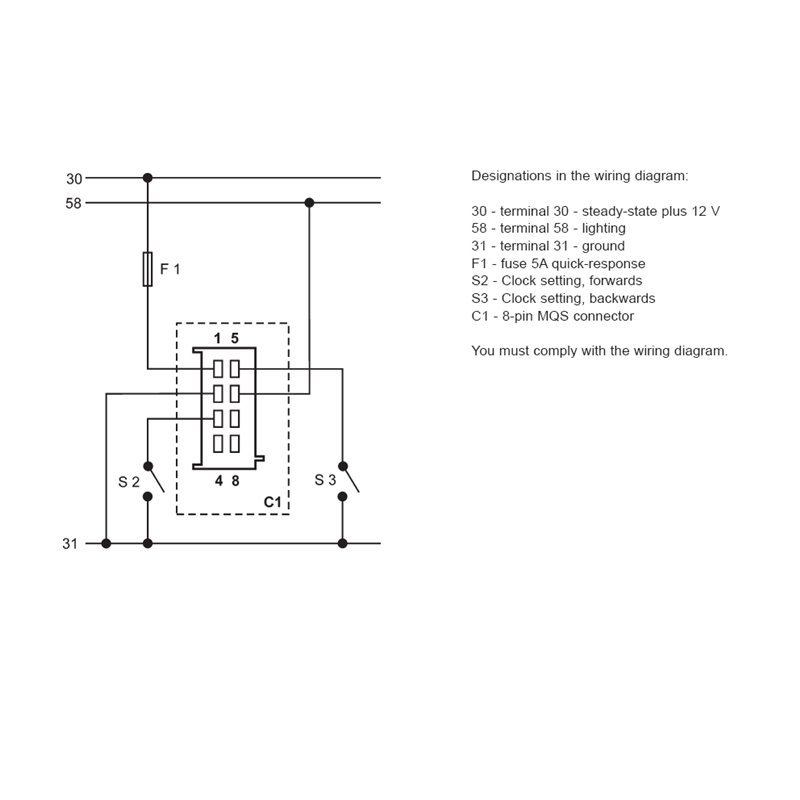 Veratron VDO VL AFTERMARKET CLOCK - - SINGLE SCAL