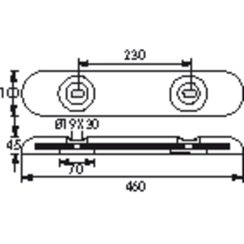 PLASTIMO BOLT ANODES 455X100X60 ALU