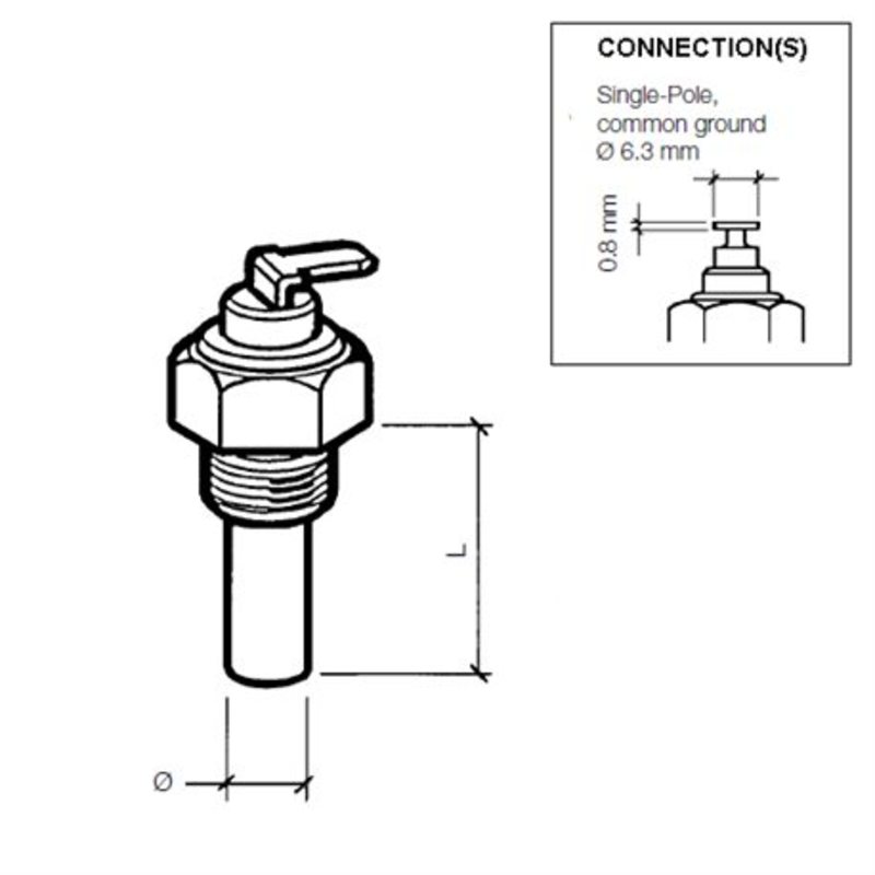 VDO Motoröltemperatur Sensor 50-150°C, 1p, M10x1,5