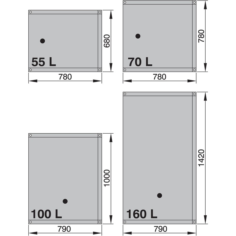 Vetus Tank Schmutzwasser 70ltr.