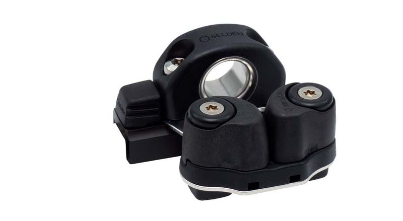 Seldén Fockrutscher Typ 15 mit Pin-Stop-Funktion und Klemme Stb