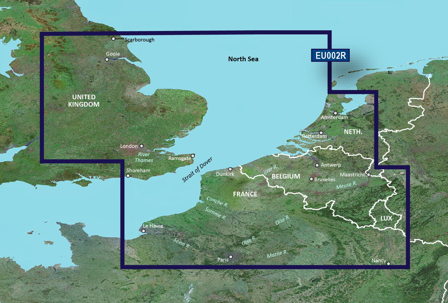 Garmin Bluechart EU002R S/E UK-Belux Inland Waters