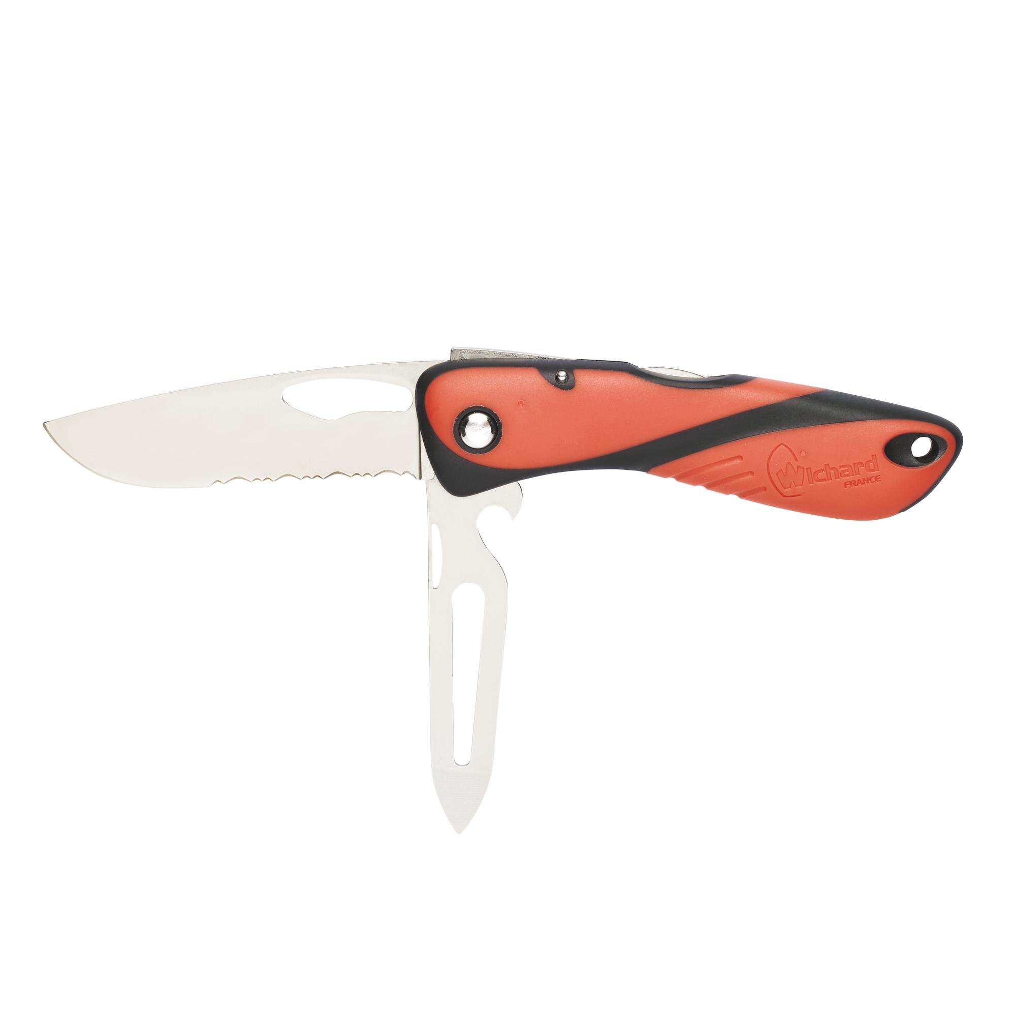 WICHARD-Messer Offshore - orange/schwarz, Schäkelöffner, Marlspieker