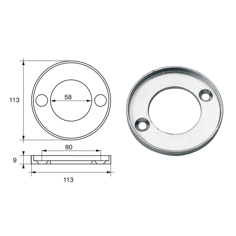 BUKH PRO ZINC AND ALU ANODE F/VOLVO PENTA ENGINES