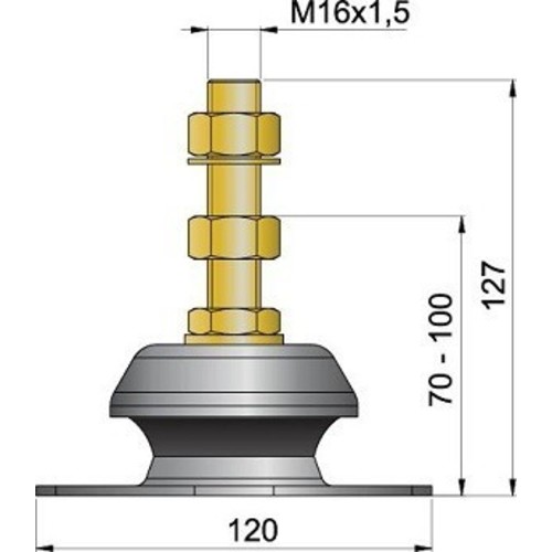 Vetus flexibles Motorlager Typ-K35