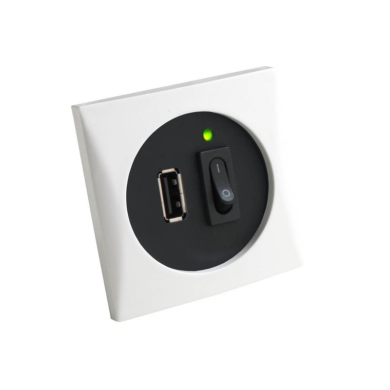 USB-Steckdose mit Schalter