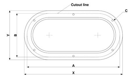 Rutgerson Motorraum-Lüftungsgitter oval